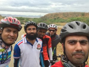Nadir with his cycling group